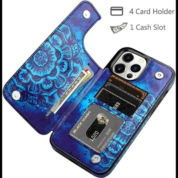 Wallet Case Compatible with iPhone 13 Pro MAX Case 5G 6.7-inch - Picture 3 of 7